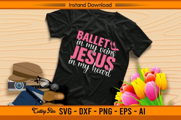Ballet Veins Jesus Heart T-Shirt Designs