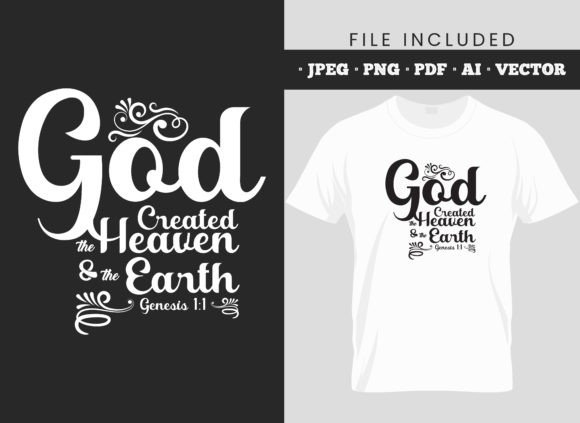 Genesis 1 1 Jesus Unisex T-shirt Design