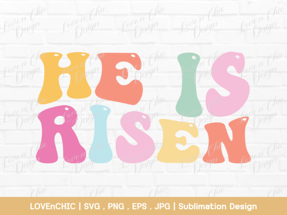 He is Risen PNG, Easter Christian Design