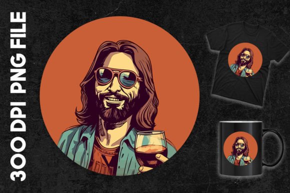 Jesus Christ Crisp Neo-pop Illustrations T-Shirt Designs
