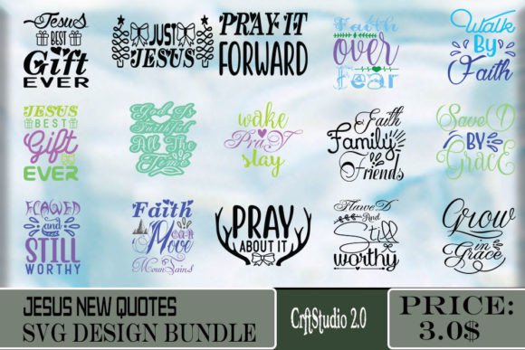 Jesus Quotes 101 SVG Design Bundle