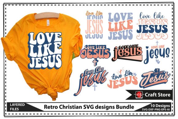 Retro Christian SVG Designs Bundle