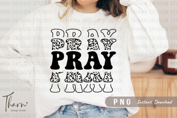 Retro PRAY Png Christian Sublimation T-Shirt Designs